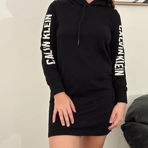 Calvin Klein sweatshirt dress with hood